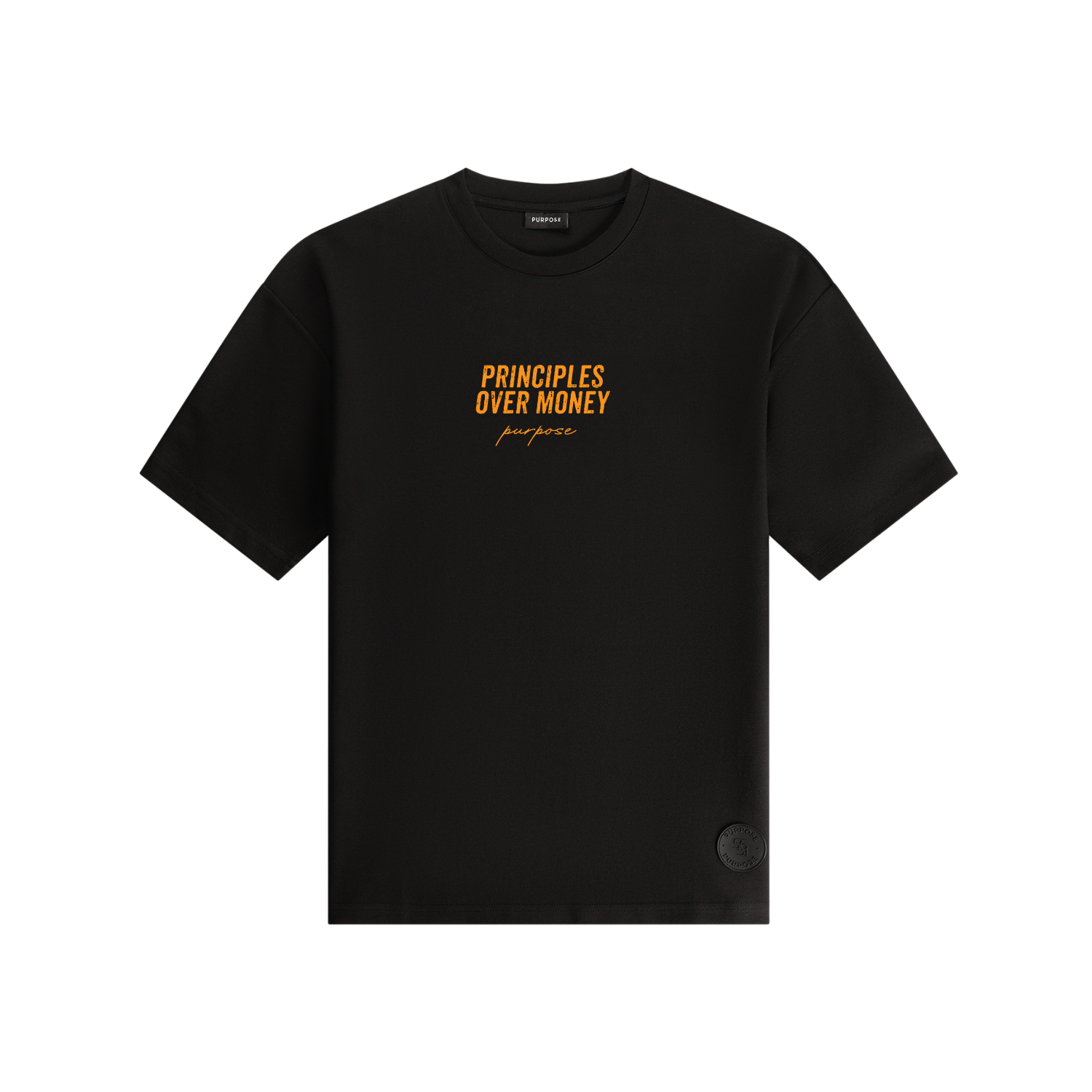 Principles over Money - Oversized T-shirt - Black 300GSM