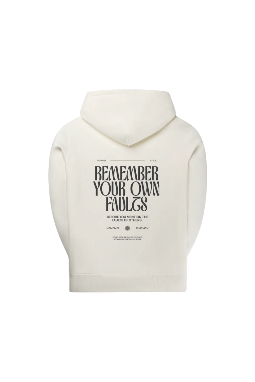 Denk aan je eigen fouten hoodie