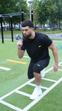 NEW P Logo 3-in-1 halal activewear shorts - black
