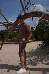 Brown Summer Set T-shirt + Shorts