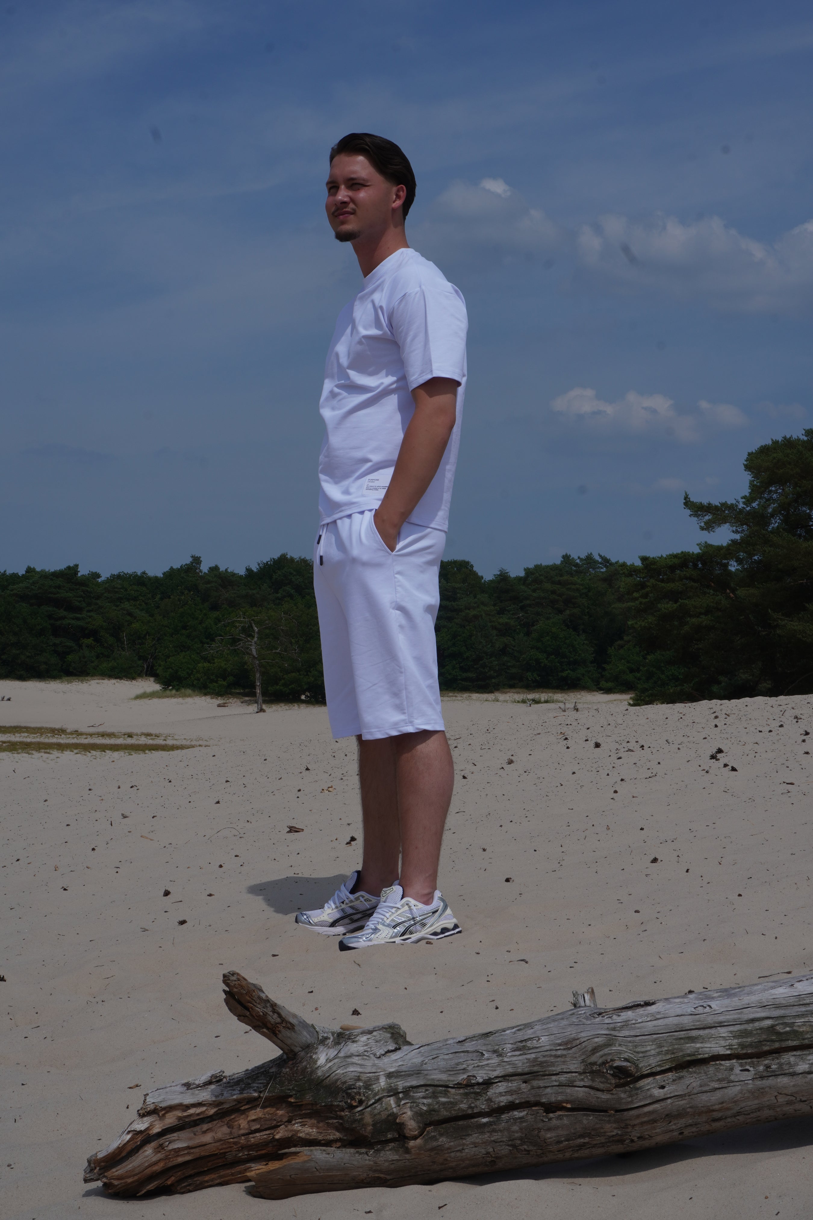 Witte Zomerset T-shirt + Shorts Modest