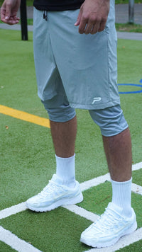 NIEUWE Grijze 3-in-1 halal sportshort