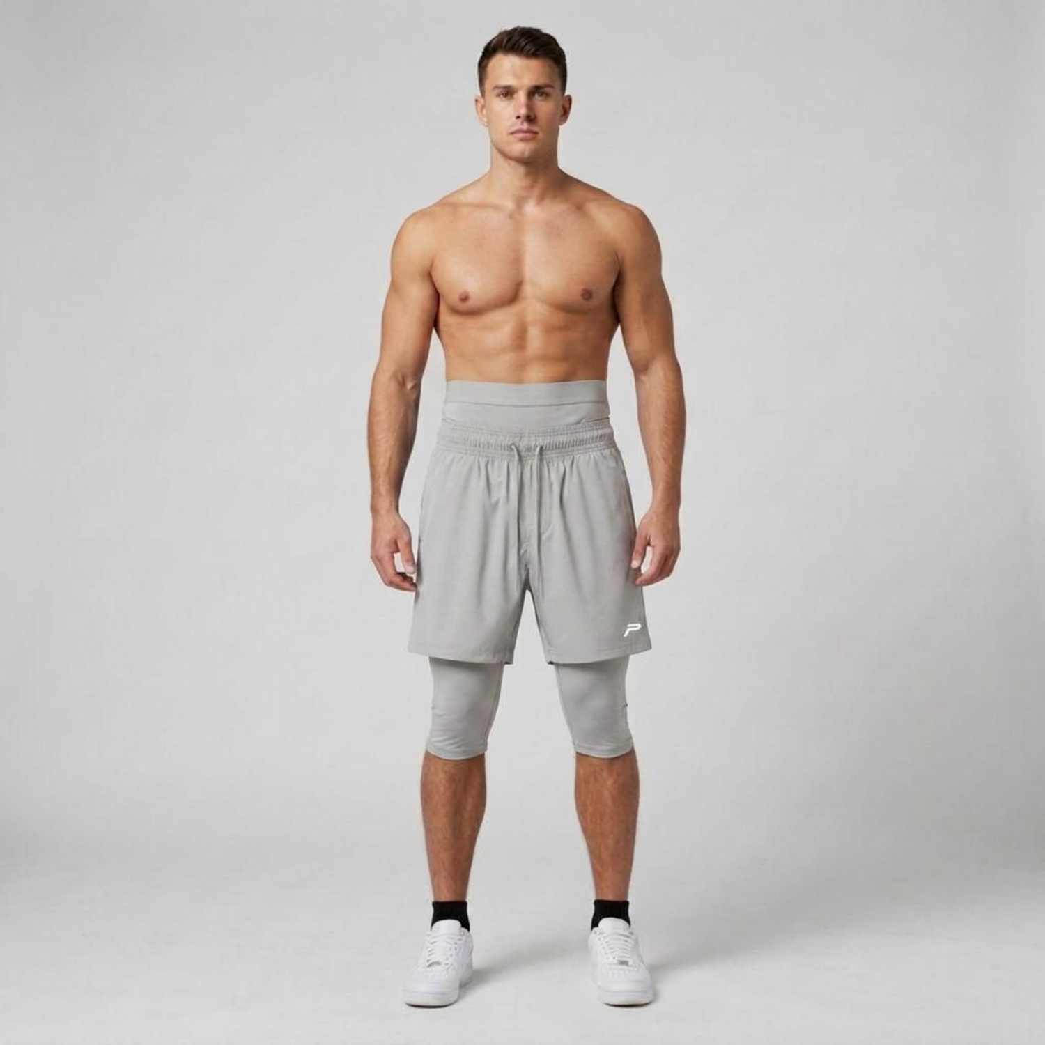 NIEUWE Grijze 3-in-1 halal sportshort