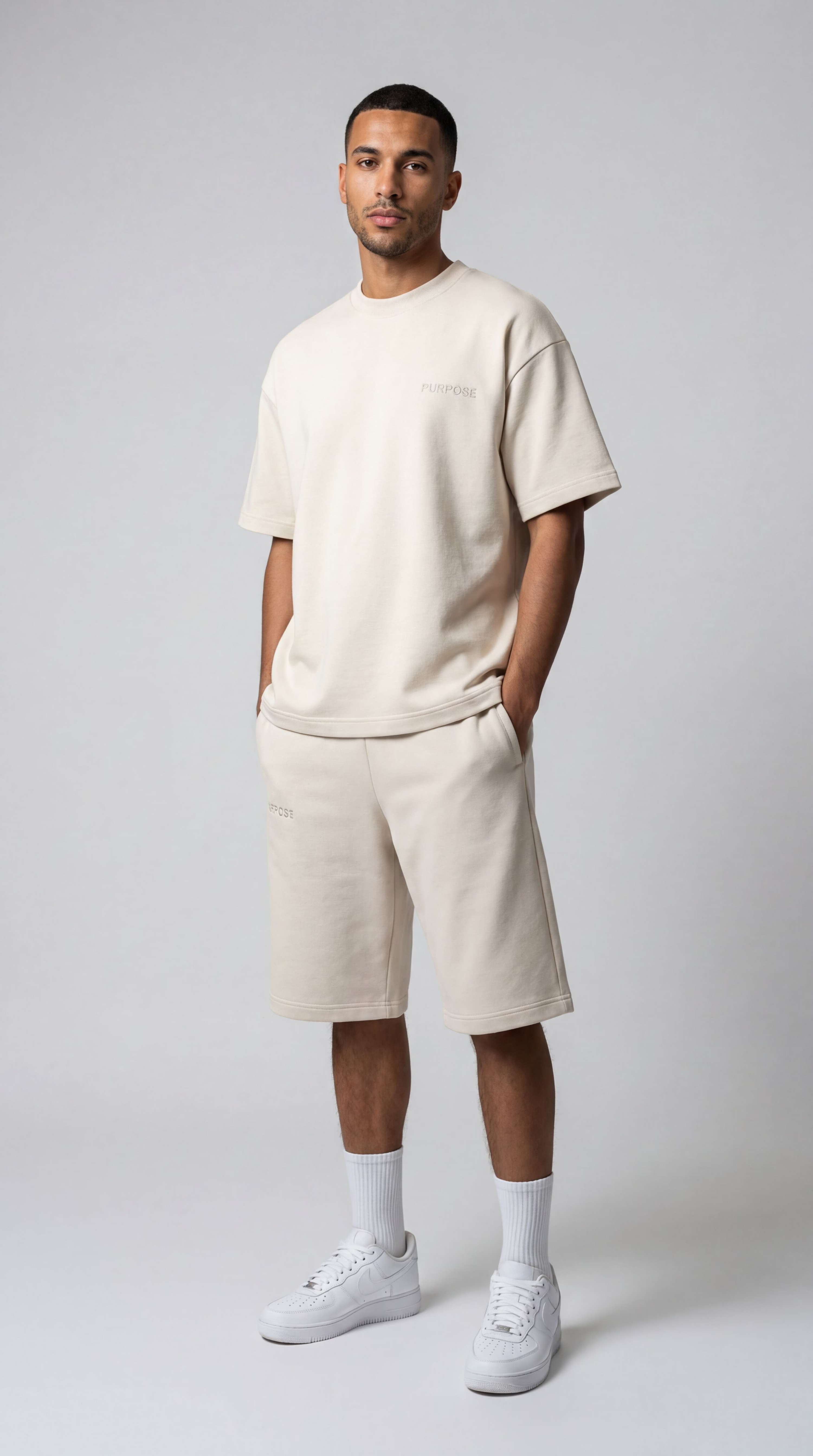 Essential Beige Modest Summer Shorts