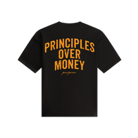 Principles over Money - Oversized T-shirt - Black 300GSM
