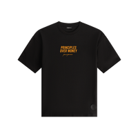 Principles over Money - Oversized T-shirt - Black 300GSM