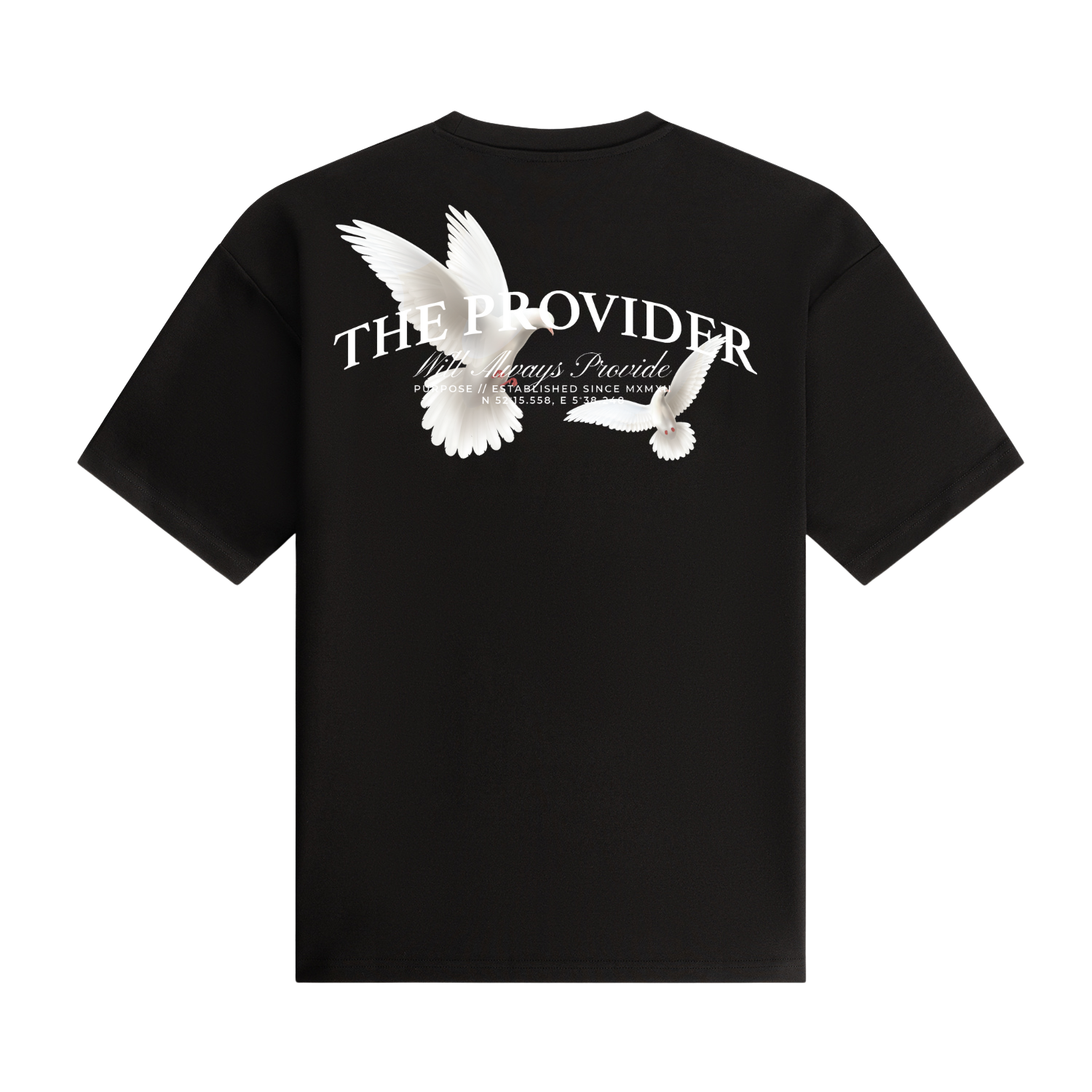 The Provider - Oversized T-shirt - Black 300GSM